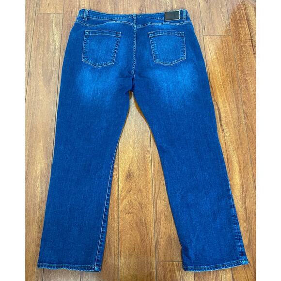 Men Borgo28 Italian Stretch Italy Selvedge Straight Fit cotton denim jeans 42x30